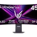 Monitoriai LG  45GX950A-B UltraGear  45" OLED WUHD Curved 5120x2160/21:9/0.03ms/275cd/m2/DisplayPort HDMI Headphone Out | 