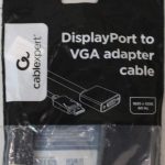 Įkroviklis Gembird  SALE OUT.  DisplayPort to VGA adapter cable Black |  Adapter cable | DisplayPort | VGA | DAMAGED PACKAGING 