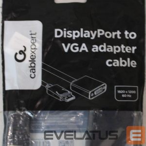 Įkroviklis Gembird  SALE OUT.  DisplayPort to VGA adapter cable Black |  Adapter cable | DisplayPort | VGA | DAMAGED PACKAGING 