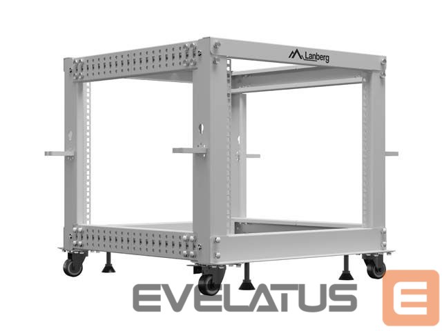 Kitos prekės Lanberg Open Rack 19" 9U, adjustable | OR01-6109-S | 65.7 x 60 x 57.7 cm | Gray