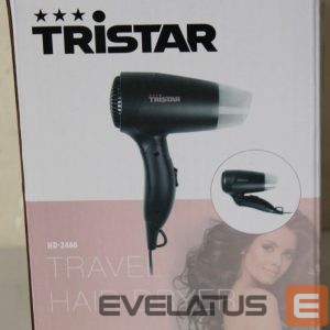 Sveikatos apsauga Tristar  SALE OUT.  HD-2460 |  Travel Hair Dryer | HD-2460 | 1200 W | Number of temperature settings 2 | Black | DAMAGED PACKAGING | Warranty 24 month(s) 