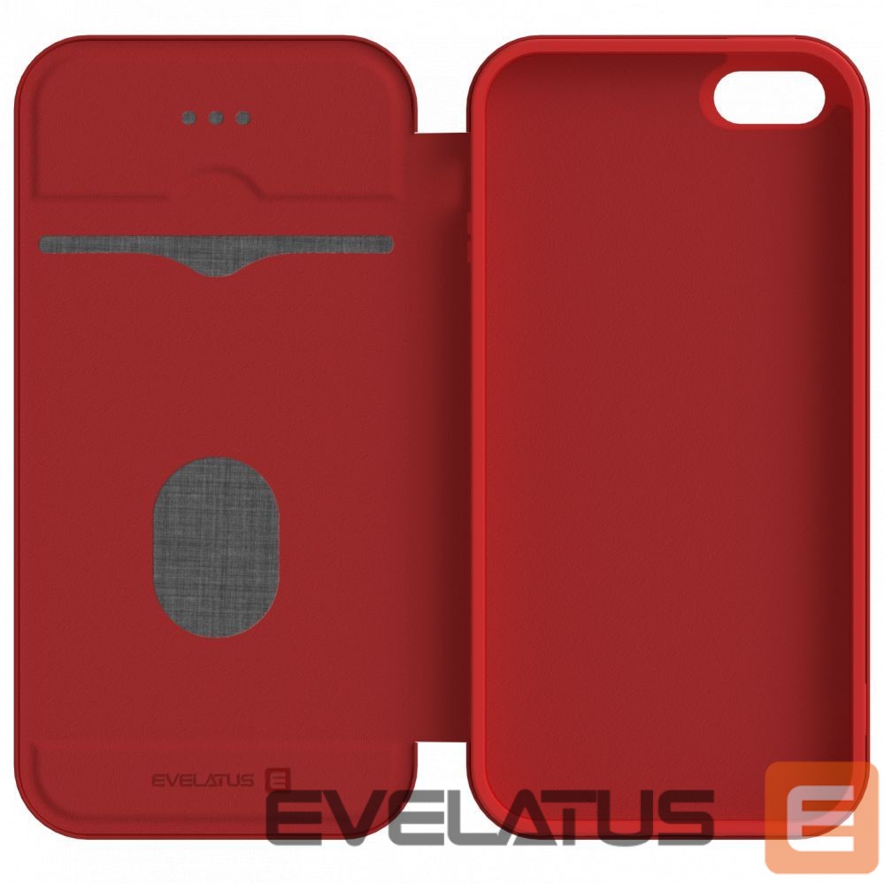 Knygos tipo dėklas dėklai Evelatus Apple iPhone 5/5s/SE Book Case Wine Red