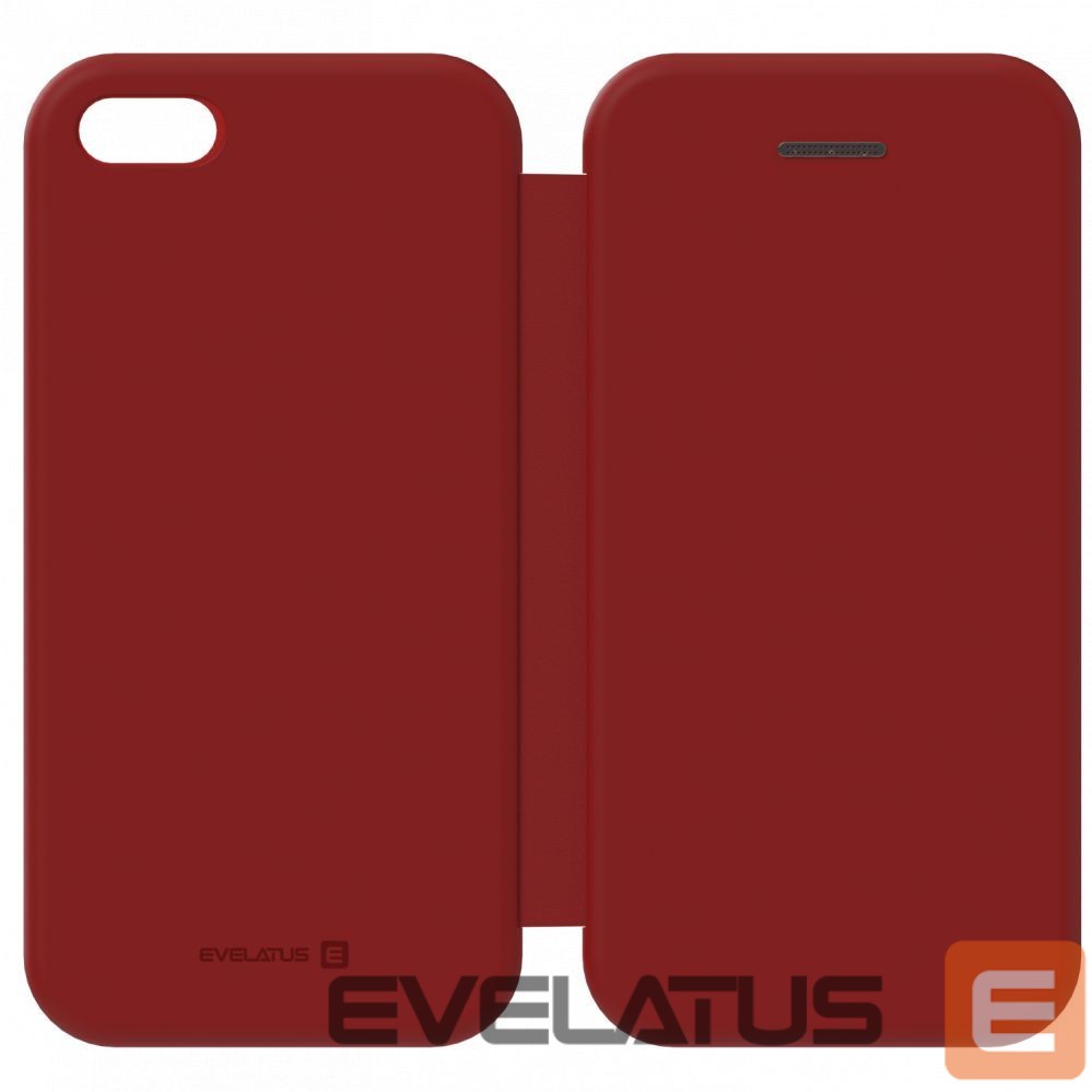 Knygos tipo dėklas dėklai Evelatus Apple iPhone 5/5s/SE Book Case Wine Red