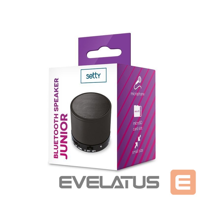 Belaidės kolonėlės Setty Junior bluetooth speaker Black