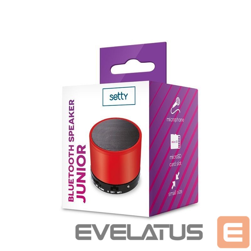 Belaidės kolonėlės Setty Junior bluetooth speaker Red