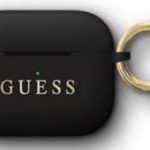 Dėklai ausinėms Guess Apple Silicone Cover for Airpods Pro Black