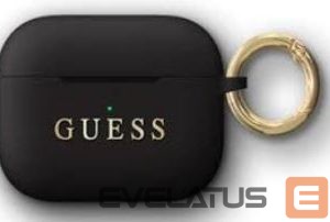 Dėklai ausinėms Guess Apple Silicone Cover for Airpods Pro Black
