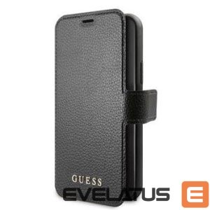 Knygos tipo dėklas dėklai Guess Apple iPhone 12/12 Pro Iridescent Book Case Black