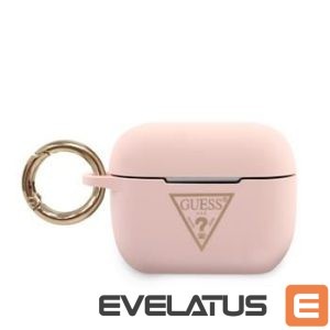 Dėklai ausinėms Guess  AirPods Pro Triangle Silicone Case Pink