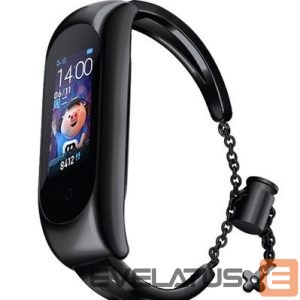 Dirželis iLike  Metal band bracelet strap for Xiaomi Mi Band 6 / 5 / 4 / 3 Black