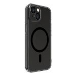 Nugarėlės dėklai Evelatus Apple iPhone 15 Clear Case With MagSafe and Camera Protection Transparent Black