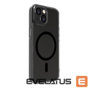 Nugarėlės dėklai Evelatus Apple iPhone 15 Clear Case With MagSafe and Camera Protection Transparent Black