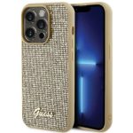 Nugarėlės dėklai Guess Apple iPhone 15 Pro Max HC PU DISCO SCRIPT METAL Gold