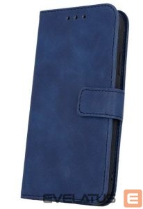 Knygos tipo dėklas dėklai iLike Samsung Galaxy A54 5G Smart Velvet case Navy Blue