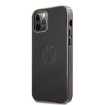 Nugarėlės dėklai BMW Apple iPhone 12/12 Pro 6.1' Signature Leather Embossed Logo Hard Case Black
