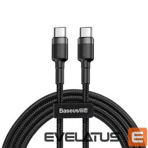 Kabelis Baseus  CABLE USB-C TO USB-C 2M/GRAY/BLACK CATKLF-HG1 