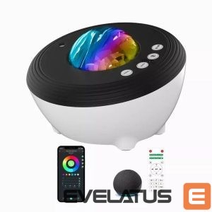 LED Prožektorius Elight  J1 Aurora projector with atmosphere sounds & Bluetooth speaker Smart Wi-Fi Bluetooth App control White