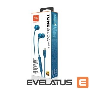Laidinės ausinės JBL  Tune 310C USB-C Blue