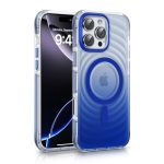 Nugarėlės dėklai Evelatus Apple iPhone 15 EchoWave Clear MagSafe Blue