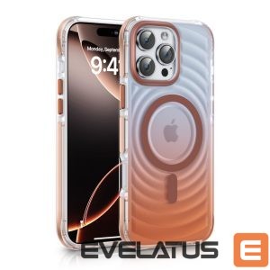 Nugarėlės dėklai Evelatus Apple iPhone 15 EchoWave Clear MagSafe Pink