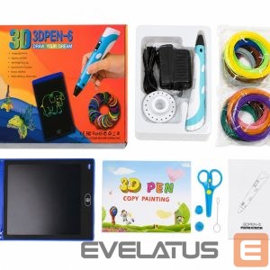 žaislai iLike  Melt 3D Pen Kit Box Complete Set For 3D Printing Pen, 3D PEN-7-1 Set with Stencils 5m x 20 Colors Green