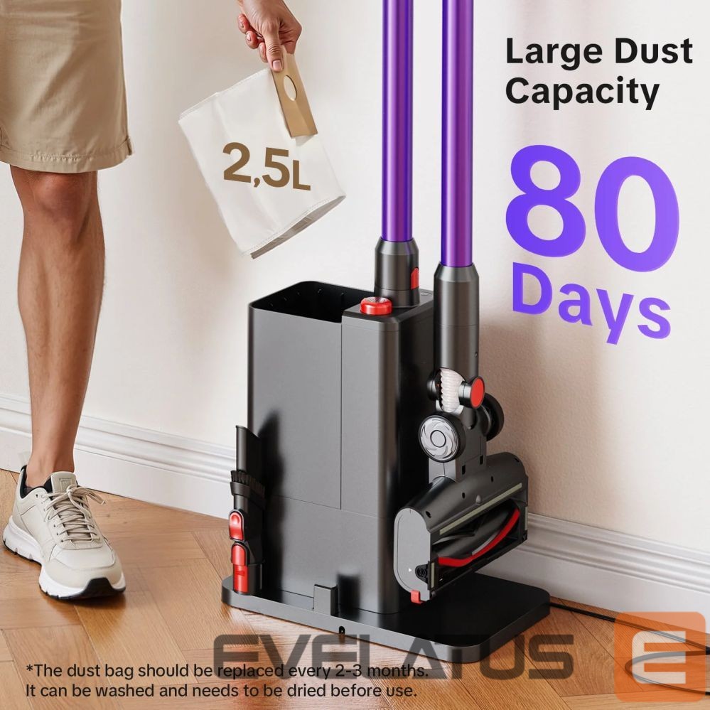 Dulkių siurblys Lubluelu Cordless Vacuum Cleaner X1000 with 2.5L Self-Emptying Dust Station