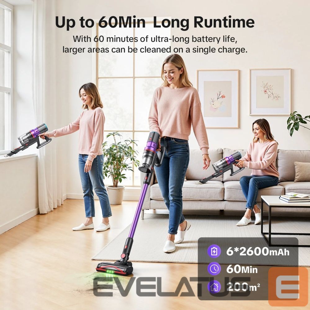 Dulkių siurblys Lubluelu Cordless Vacuum Cleaner X1000 with 2.5L Self-Emptying Dust Station