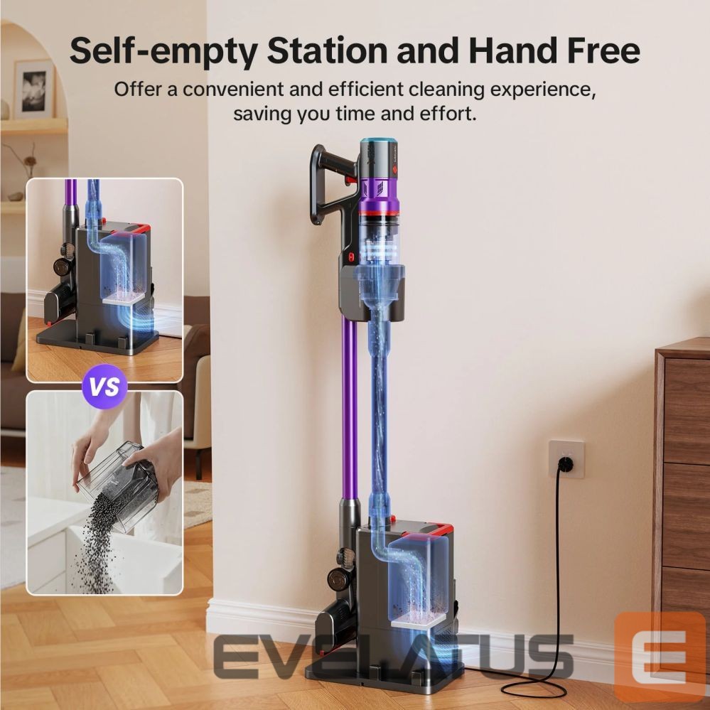 Dulkių siurblys Lubluelu Cordless Vacuum Cleaner X1000 with 2.5L Self-Emptying Dust Station