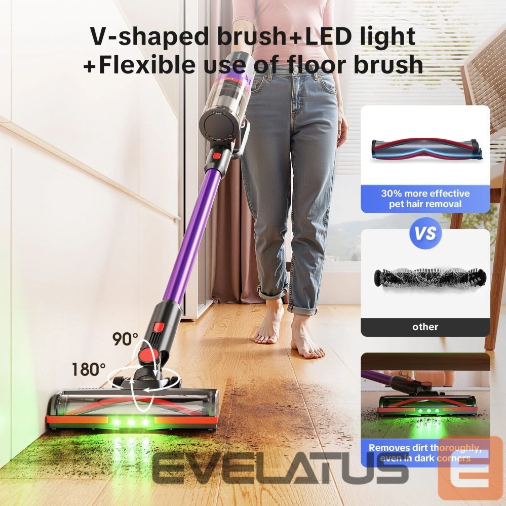Dulkių siurblys Lubluelu Cordless Vacuum Cleaner X1000 with 2.5L Self-Emptying Dust Station
