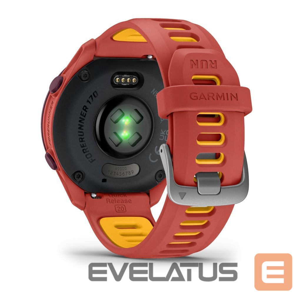Išmanusis laikrodis Garmin Forerunner 170 Music, Red Pink with Red Pink/Mango Band