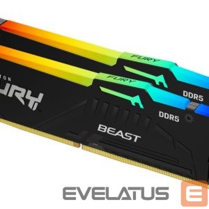 DDR4 atmintis Kingston  Fury Beast 16GB DDR5, 6000 MHz, CL36, 288-Pin, DIMM Kit (8GB x 2) 
