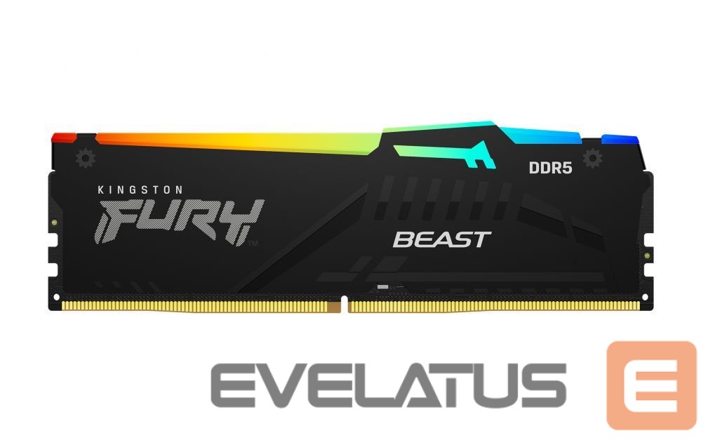 DDR4 atmintis Kingston Fury Beast 16GB DDR5, 6000 MHz, CL30, 288-Pin, DIMM Kit (8GB x 2)
