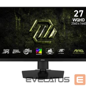 Monitoriai MSI  LCD Monitor||27 "|2560 x 1440 pixels|Wide Quad HD|Native aspect ratio 16:9|LCD|Flat|MAG274QPFE20 