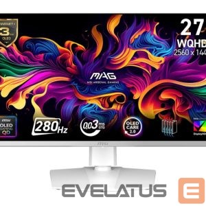 Monitoriai MSI  Monitor||26.5 "|2560 x 1440 pixels|Wide Quad HD|Native aspect ratio 16:9|QD-OLED|Flat|MAG272QPWQD-OLEDX28 