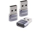 Moduliai ir siųstuvai Intenso  ADAPTER USB-C TO USB-A/7600013 