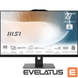 Kitas kompiuterio priedas MSI  Monoblock PC||AM272P 1M|Modern|CPU Intel|Intel Core 7|150U|RAM 16 GB|DDR5-SDRAM|Screen 27 "|1920 x 1080 pixels|Storage 1000 GB|SSDs 1000 GB|Not available|On-board graphics Yes|Intel Graphics|Black|OS Windows 11 Pro|MODERNAM272P1M-845EU 