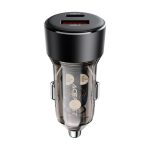 Adapteriai Acefast  Acefast B12 car charger 60W USB-A / USB-C - black 