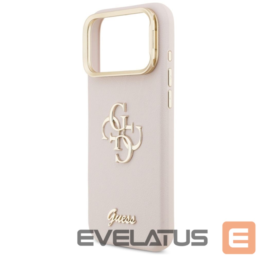 Kitos prekės Guess Guess Grained Big 4G & Stand Camera Case for iPhone 17 Pro Max - Pink