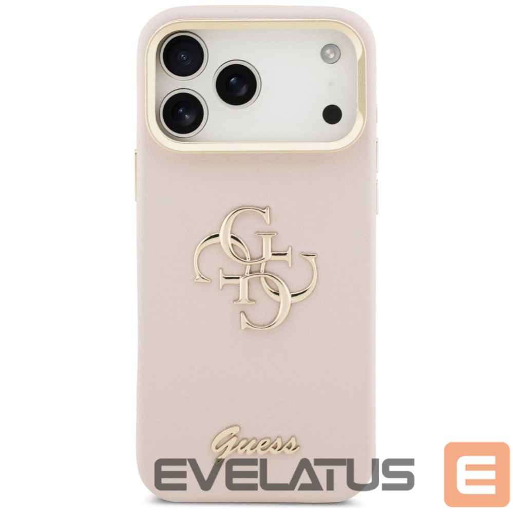 Kitos prekės Guess Guess Grained Big 4G & Stand Camera Case for iPhone 17 Pro Max - Pink