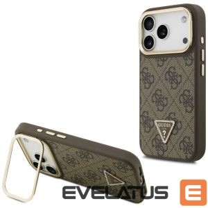 Kitos prekės Guess  Guess 4G PU Triangle Logo & Stand Camera Magsafe Case for iPhone 17 Pro - Brown 