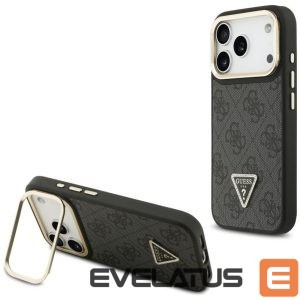 Kitos prekės Guess  Guess 4G PU Triangle Logo & Stand Camera Magsafe Case for iPhone 17 Pro - Black 