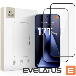 Kitos prekės Tech-Protect  Tech-Protect Glass Fit+ 2-Pack Tempered Glass for Xiaomi 17T Pro - Black 