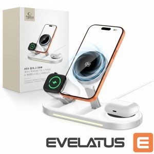 Kitos prekės Tech-Protect  Tech-Protect A51 MagSafe 3-in-1 25W QI2.2 Wireless Charger - White 