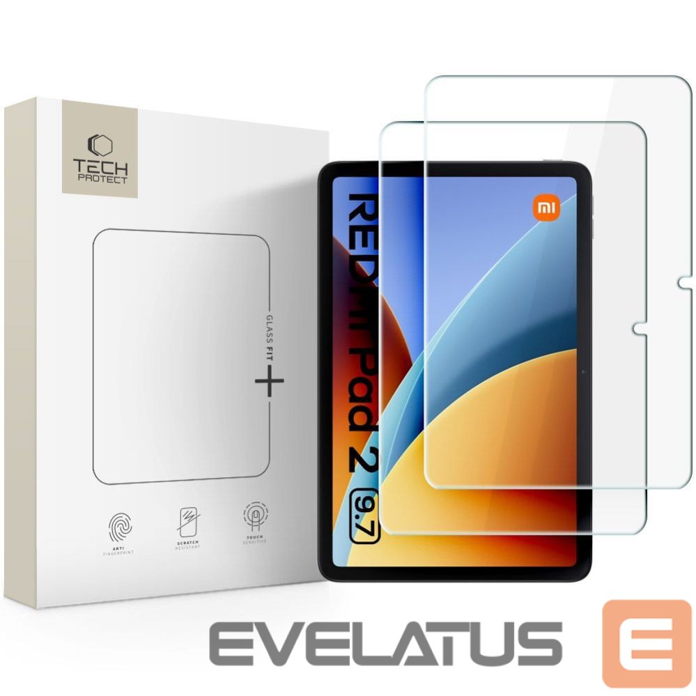 Kitos prekės Tech-Protect Tech-Protect Glass Fit+ 2-Pack Tempered Glass for Xiaomi Redmi Pad 2 9.7"
