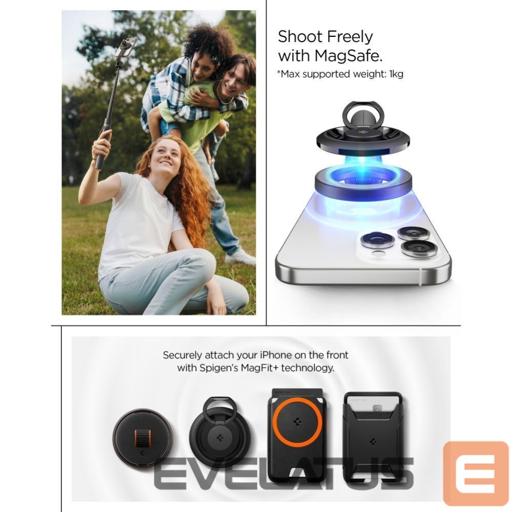 Kitos prekės Spigen Spigen S582W Bluetooth Selfie Stick - Black