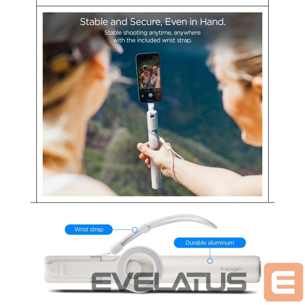 Kitos prekės Spigen Spigen S582W Bluetooth Selfie Stick - Beige