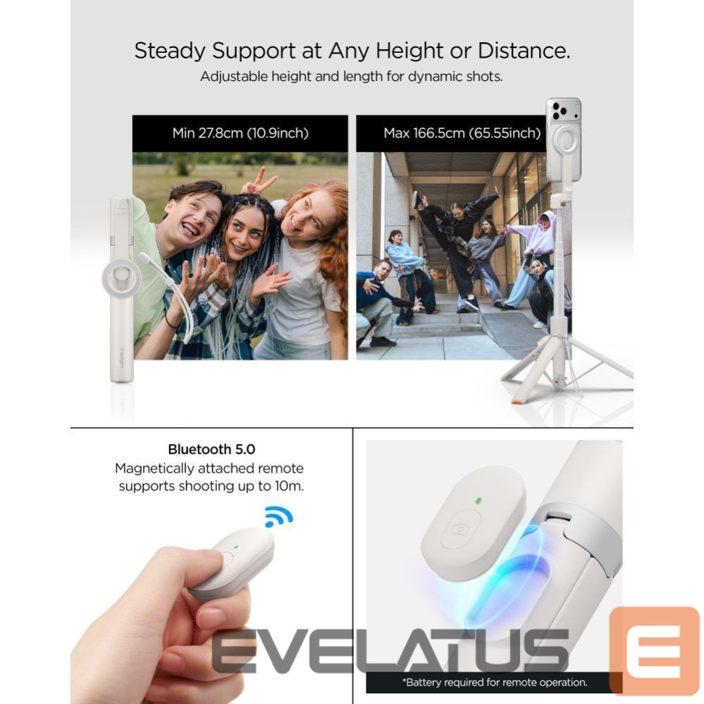 Kitos prekės Spigen Spigen S582W Bluetooth Selfie Stick - Beige