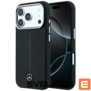 Kitos prekės Mercedes-Benz  Mercedes Leather Semi Wrap Iconic Line MagSafe Case for iPhone 17 Pro Max - Black 