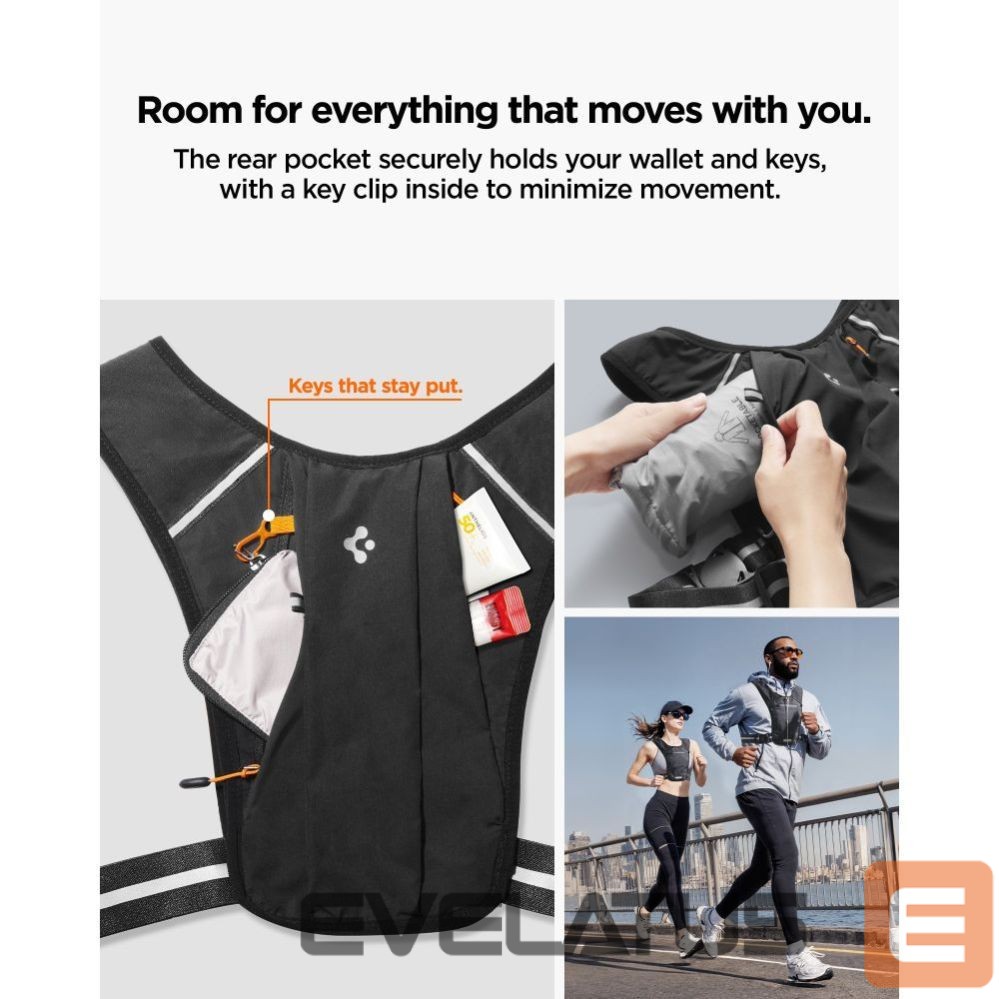 Kitos prekės Spigen Spigen A720 Dynamic Shield Running Vest L-XL - Black