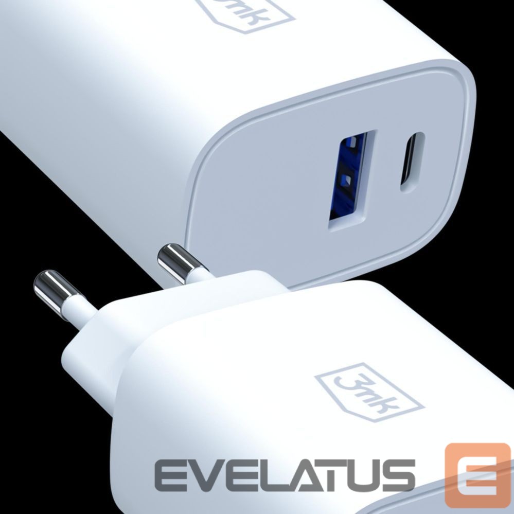 Kitos prekės 3MK 3mk FlowPower 25W 1A1C PD QC4+ Wall Charger - White